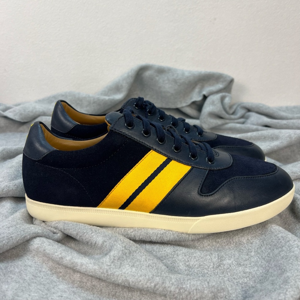 Polo Ralph Lauren Men’s Camilo II Blue Suede Leather Trainers Sneakers Preppy 11 - Picture 3 of 16